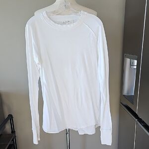 Free People We The Free ARDEN Oversized Tee Shirt White Sz XS